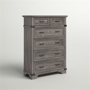 Intercon Furniture Forge 6-Drawer Standard Chest Brushed Steel