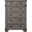 Intercon Furniture Forge 6-Drawer Standard Chest Brushed Steel
