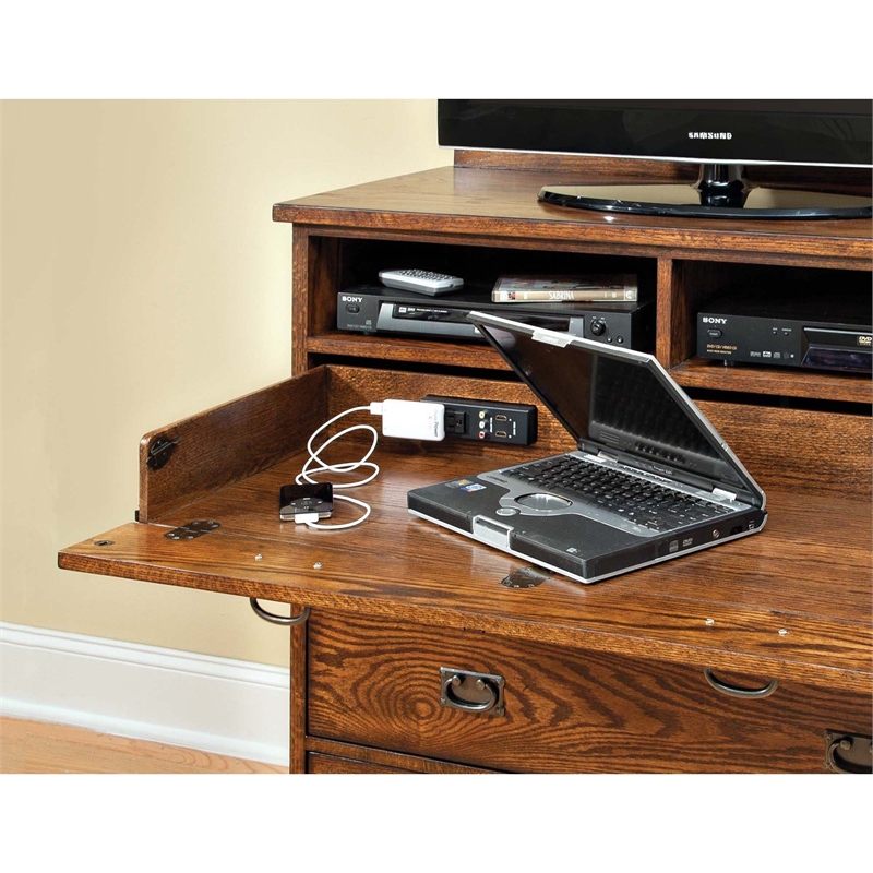 Intercon Furniture Oak Park 5-Drawer Media Chest Brown