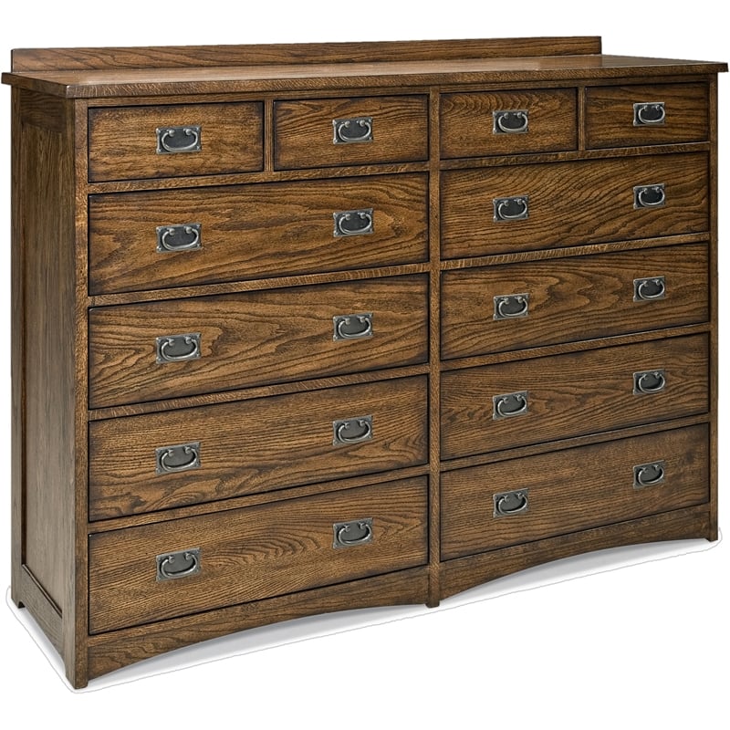 Intercon Furniture Oak Park 12-Drawer Dresser Brown