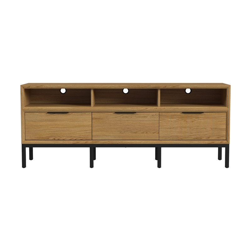 Intercon Newport 70 TV Console in Natural Oak