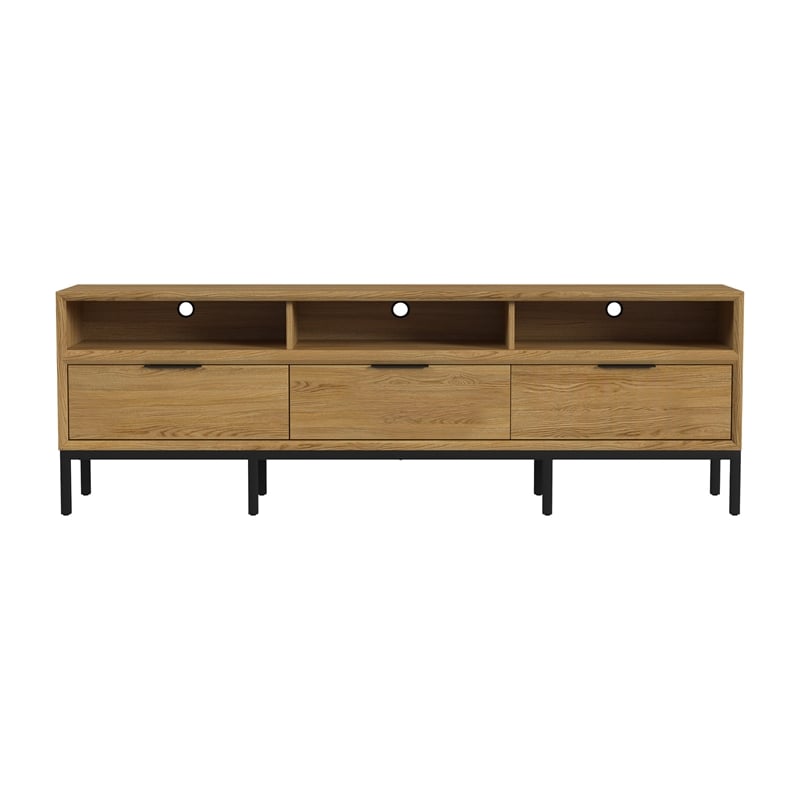 Intercon Newport 85 TV Console in Natural Oak