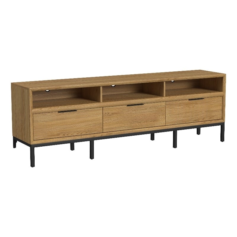 Intercon Newport 85 TV Console in Natural Oak
