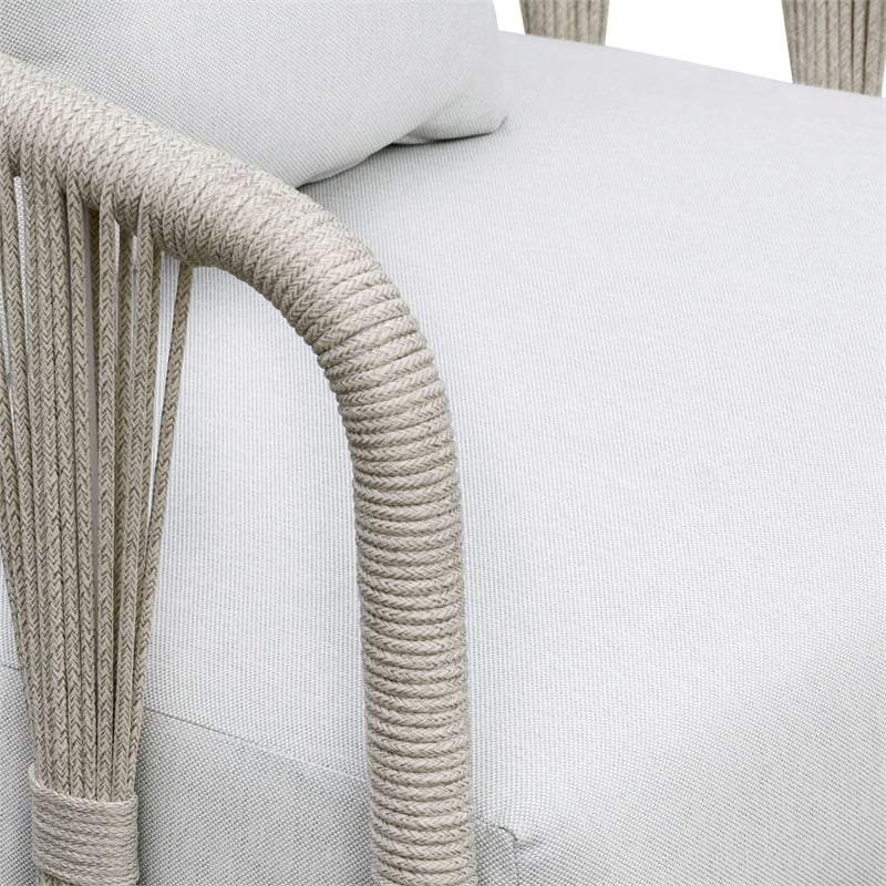 Intercon Alexa Outdoor Seating Sofa w/Pillows in White