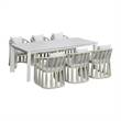Intercon Alexa Outdoor Dining Table in White