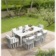 Intercon Alexa Outdoor Dining Table in White