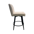 Intercon Metal Base Barstool with Parsons Seat in Champagne