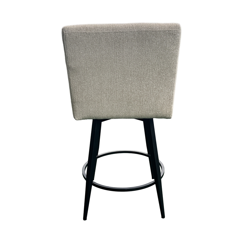 Intercon Metal Base Barstool with Parsons Seat in Champagne