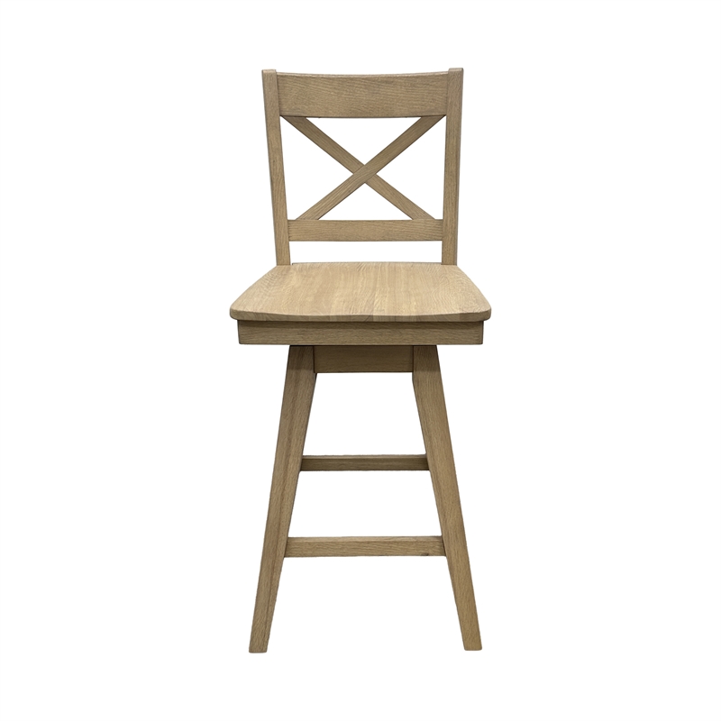 Intercon Wooden Barstool with X Back in Natural