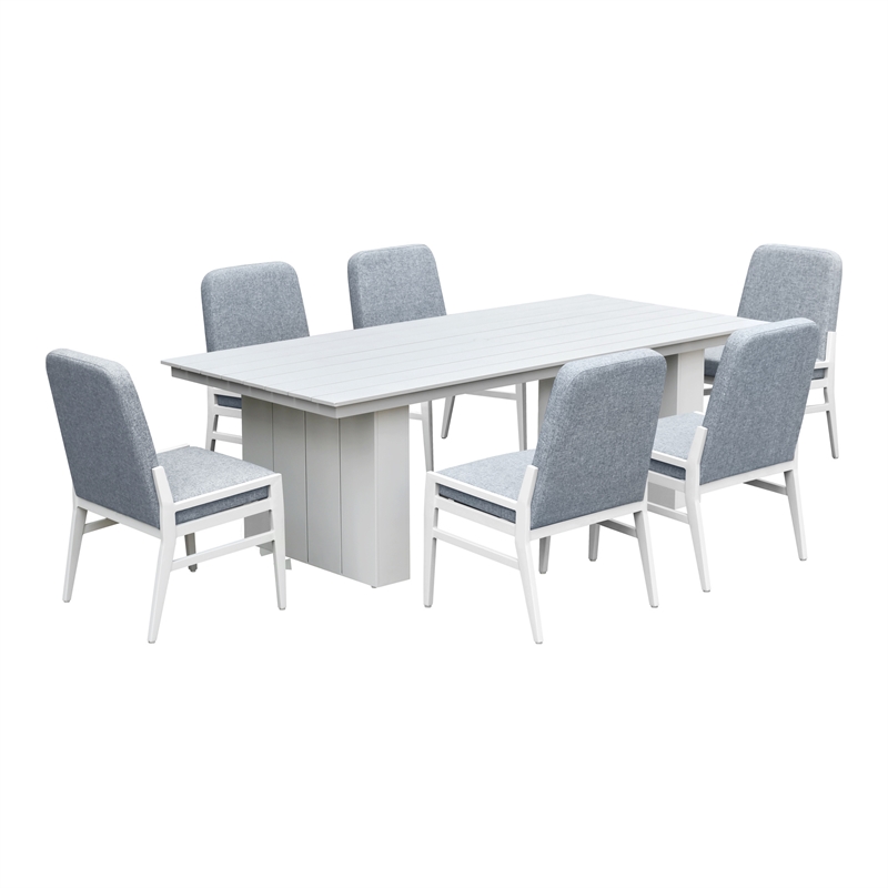 Intercon Nash Outdoor Dining Upholstered Side Chair in Buff