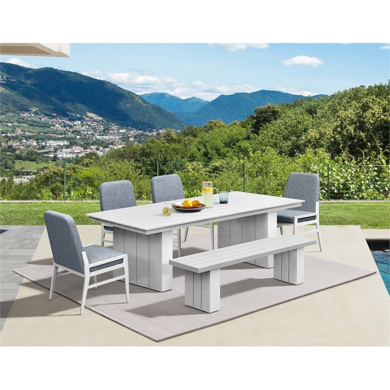 Intercon Nash Outdoor Dining Upholstered Side Chair in Buff
