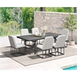 Intercon Navarro Outdoor Dining Upholstered Side Chair in Mocha