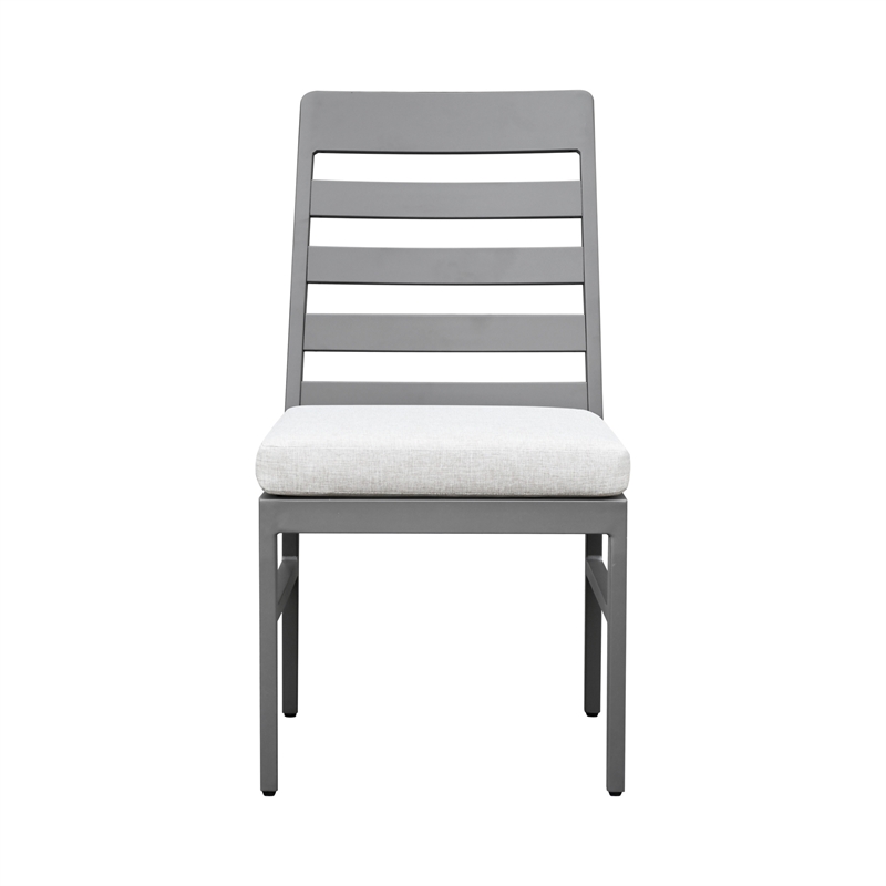 Intercon Navarro Outdoor Dining Ladder Side Chair in Mocha