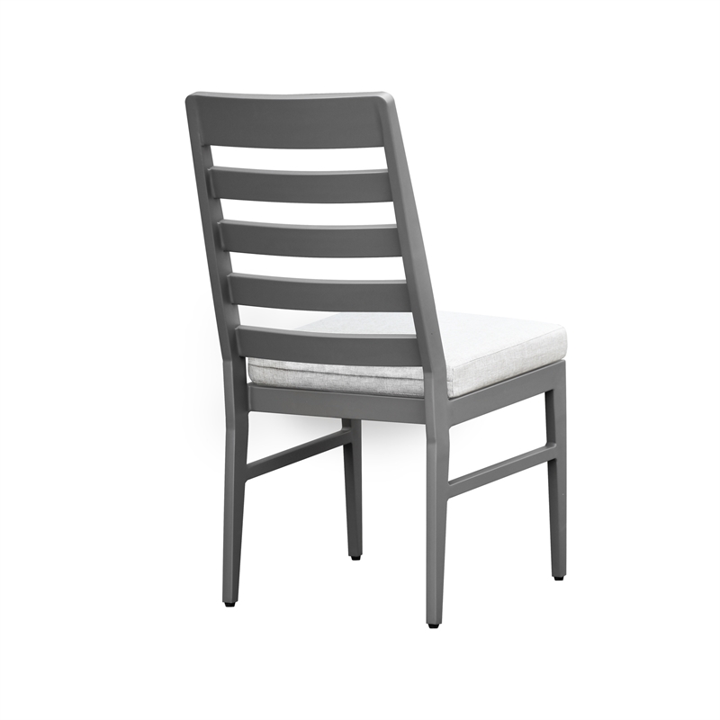 Intercon Navarro Outdoor Dining Ladder Side Chair in Mocha