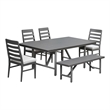 Intercon Navarro Outdoor Dining Ladder Side Chair in Mocha