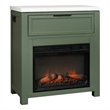 Intercon Fireside Console Fireplace in Matcha Green