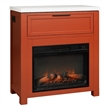 Intercon Fireside Console Fireplace in Terracotta Orange