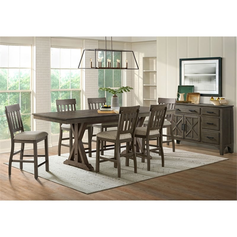 Intercon Sullivan Slat Stool in Brushed Charcoal