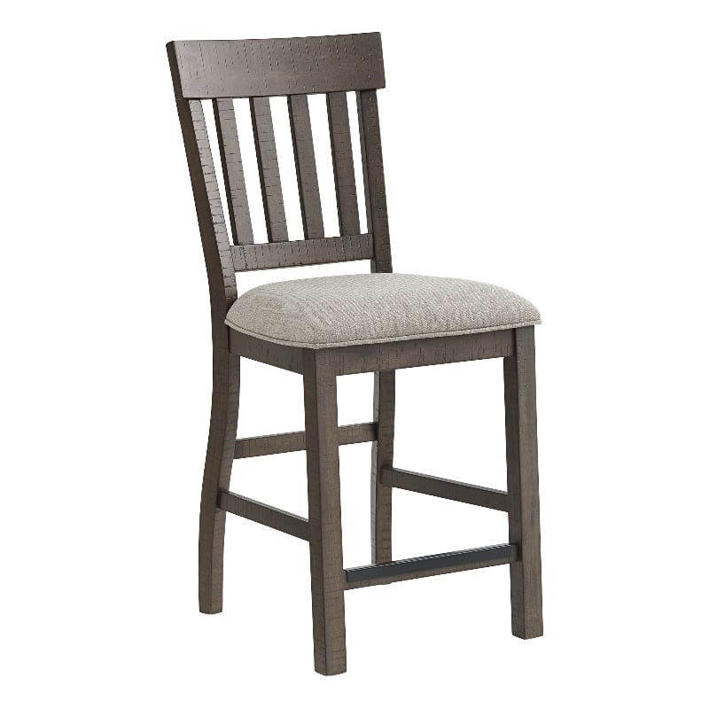 Intercon Sullivan Slat Stool in Brushed Charcoal