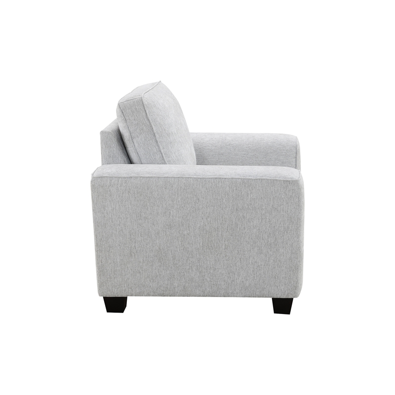 Intercon Ashbury Chair in TUP Soft Gray Chenille