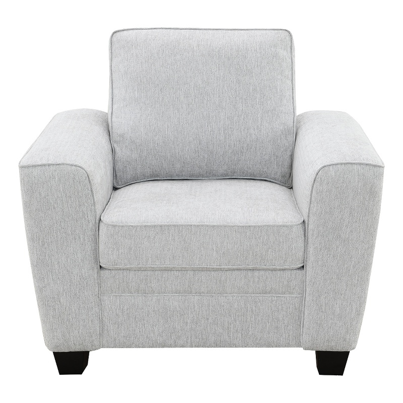 Intercon Ashbury Chair in TUP Soft Gray Chenille