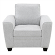 Intercon Ashbury Chair in TUP Soft Gray Chenille