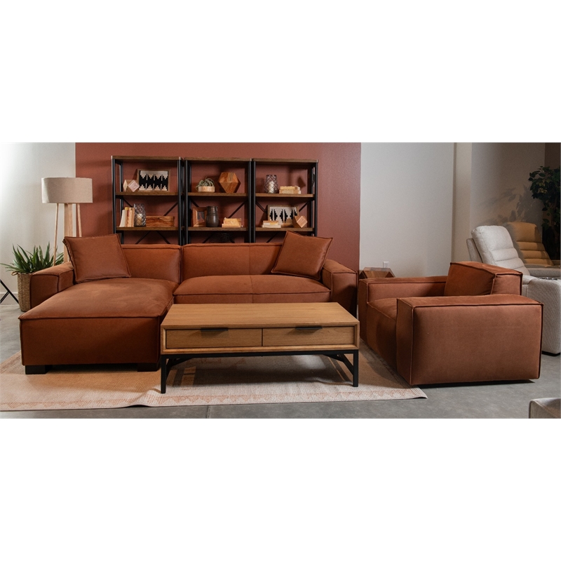 Intercon Carter Double Chair in Aumerry New Buck Rust
