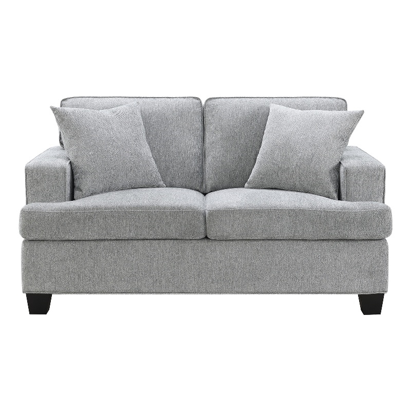 Intercon Baldwin Loveseat with 2 Pillows in Dalton Graphite