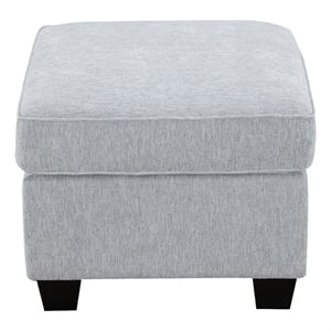 Intercon Ashbury Ottoman in TUP Soft Gray Chenille