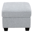 Intercon Ashbury Ottoman in TUP Soft Gray Chenille