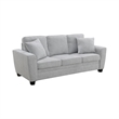 Intercon Ashbury Sofa with 2 Pillows in TUP Soft Gray Chenille