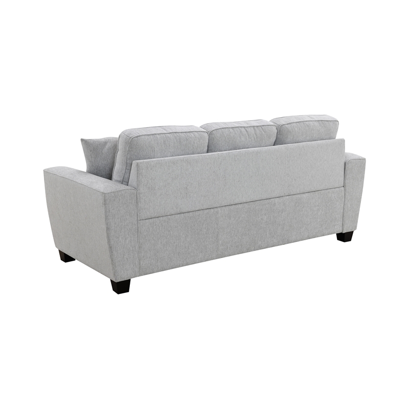 Intercon Ashbury Sofa with 2 Pillows in TUP Soft Gray Chenille