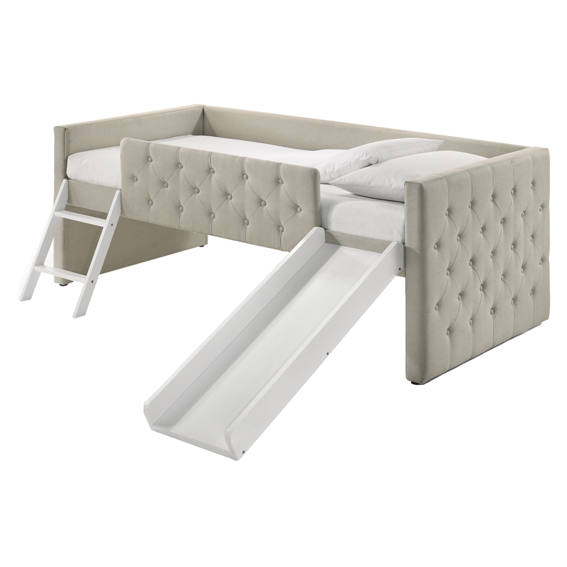 Intercon Addyson Twin Loft Bed in Zion Fog