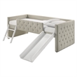 Intercon Addyson Twin Loft Bed in Zion Fog