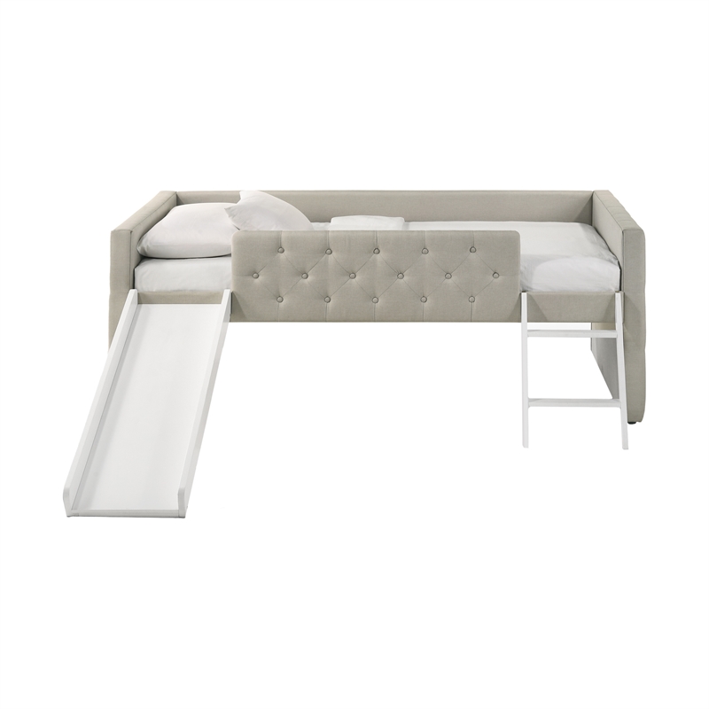 Intercon Addyson Twin Loft Bed in Zion Fog
