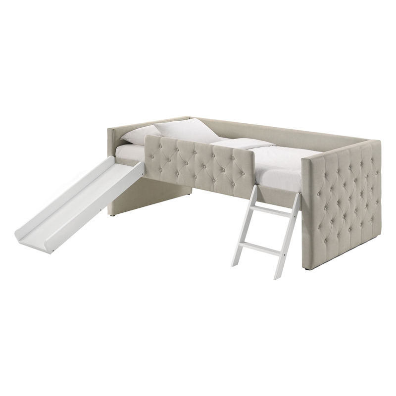 Intercon Addyson Twin Loft Bed in Zion Fog