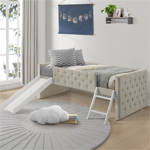 Intercon Addyson Twin Loft Bed in Zion Fog