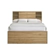 Intercon Vega Full Bookcase Bed in Natural Nutmeg