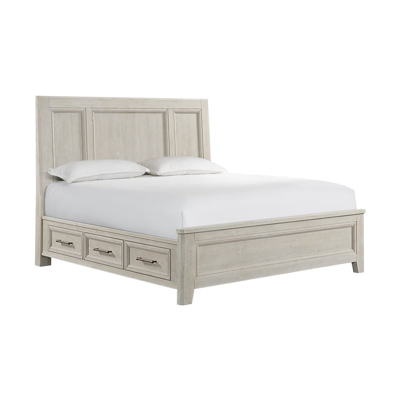 Intercon Carlson King Storage Bed in Washed Linen