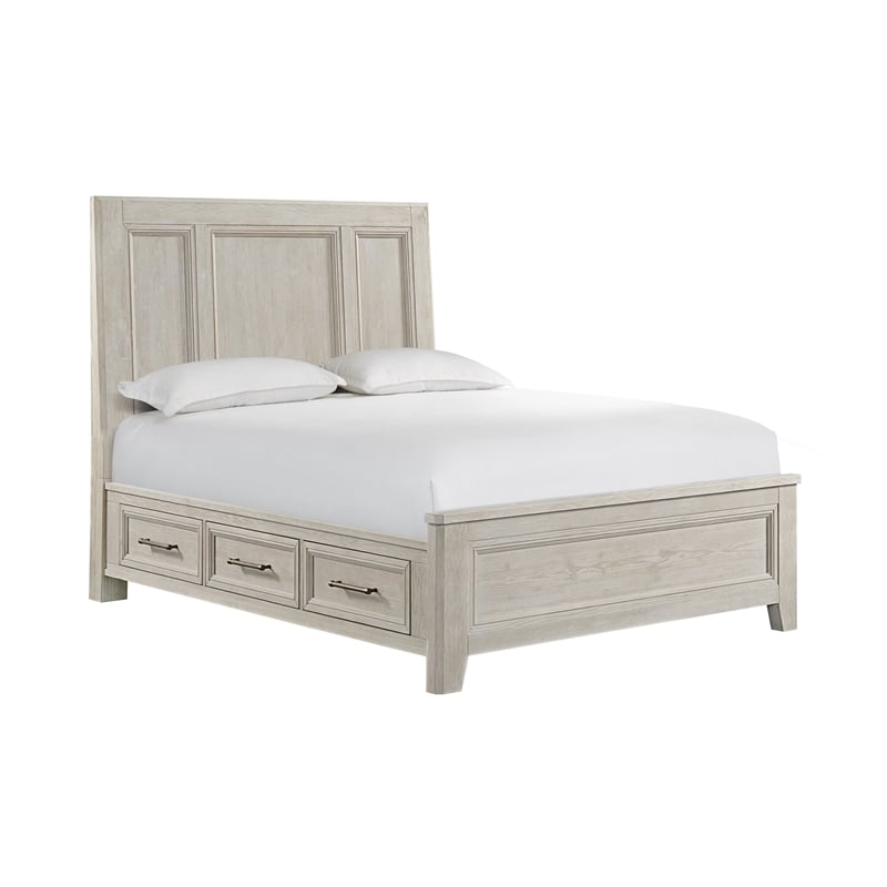 Intercon Carlson Queen Storage Bed in Washed Linen
