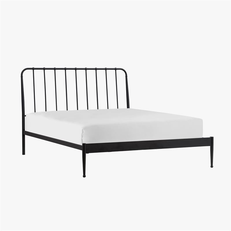 Intercon Farmhouse Queen Metal Bed in Matte Black