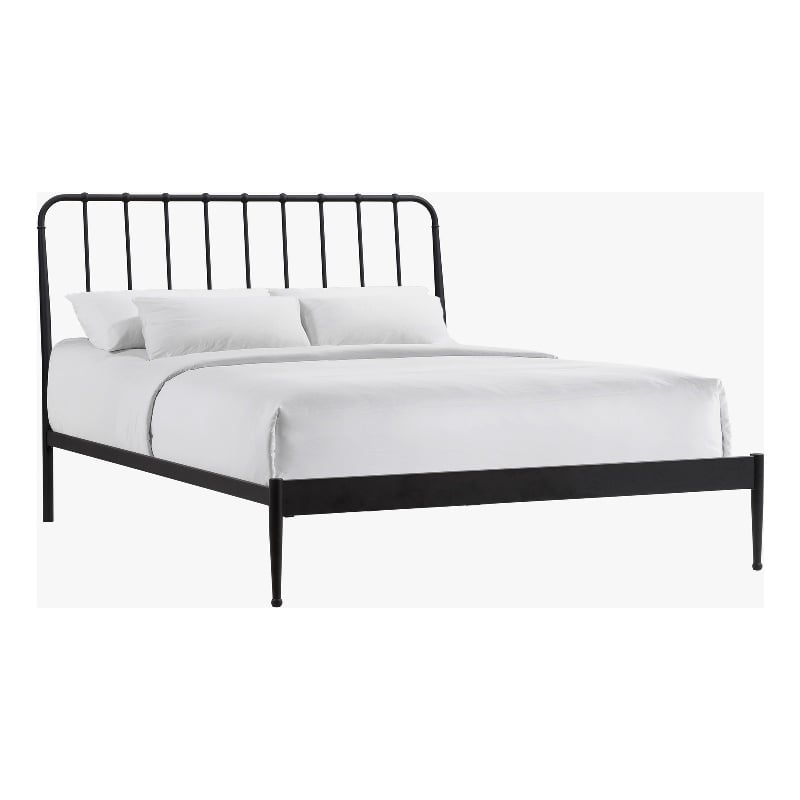 Intercon Farmhouse Queen Metal Bed in Matte Black