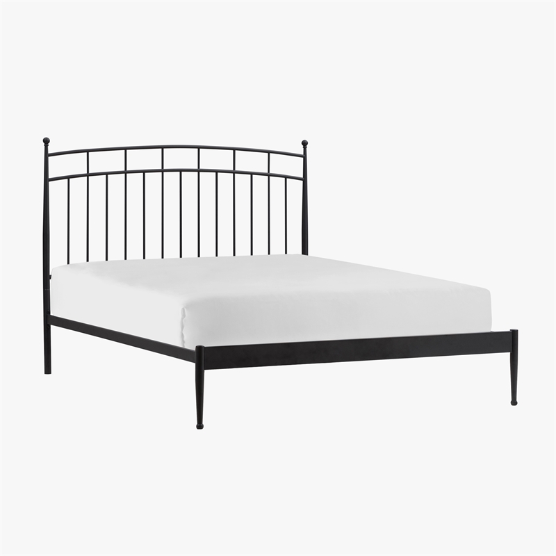 Intercon Traditional Queen Metal Bed in Matte Black