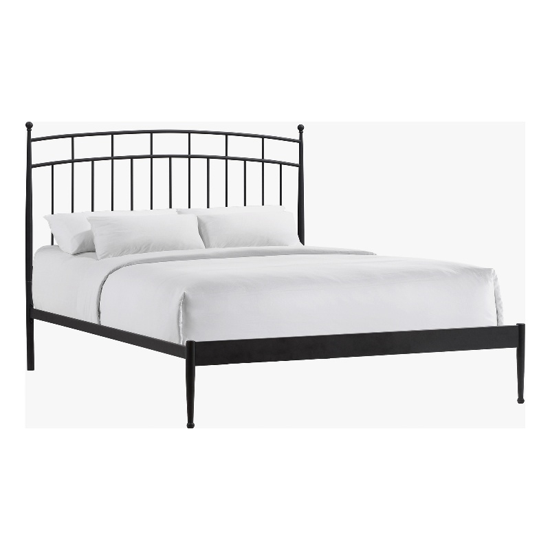 Intercon Traditional Queen Metal Bed in Matte Black