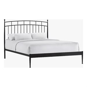 Intercon Traditional Queen Metal Bed in Matte Black