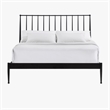 Intercon Transitional Queen Metal Bed in Matte Black