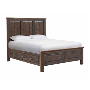 Intercon Transitions Queen Storage Bed in Driftwood and Sable