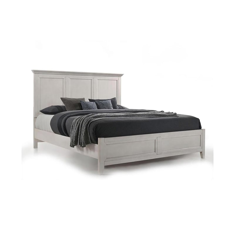Intercon San Mateo King Standard Bed in Rustic White