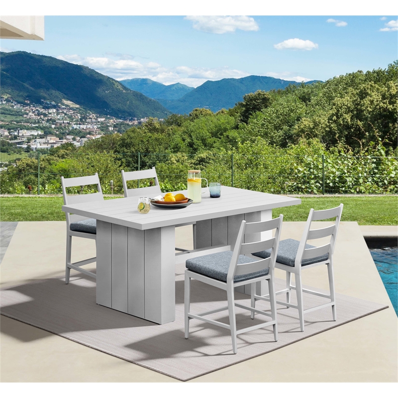 Intercon Nash Outdoor Dining Barstool in Buff