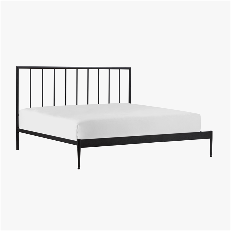 Intercon Modern King Metal Bed in Matte Black